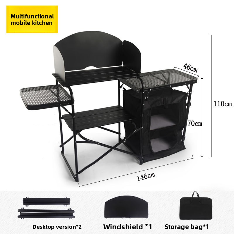 Camping Outdoor Cooking Table - Wielofunkcyjny składany stół kempingowy z aluminiową