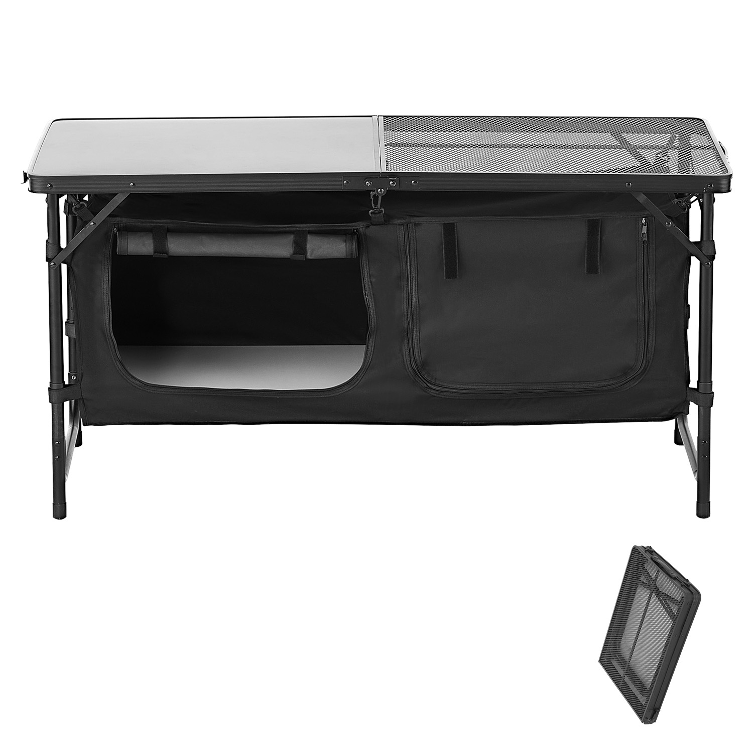 Camping Cooking Table Foldable - Stół kuchenny kempingowy SucceBuy, aluminiowy, lekki,