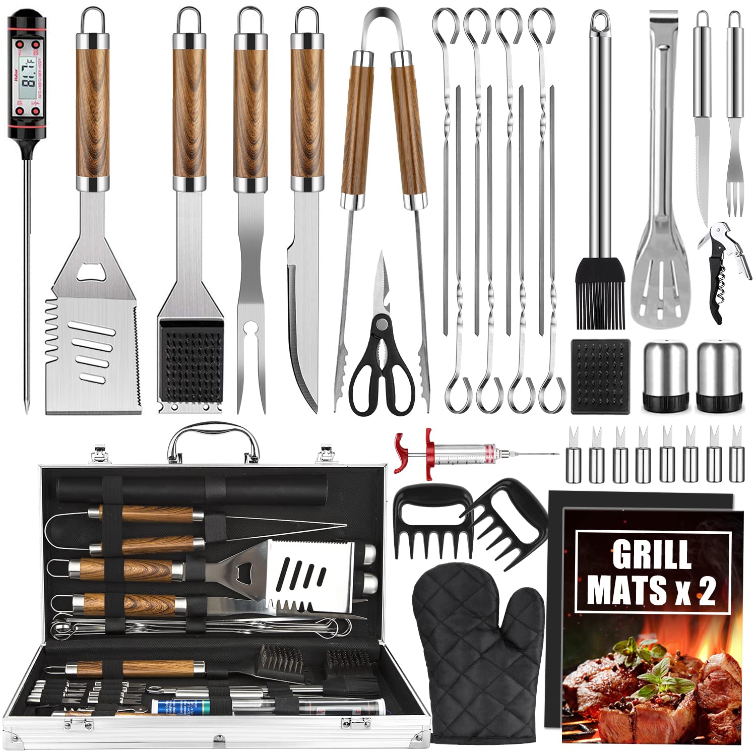 Camping Cooking Accessories Set - 38 szt. Zestaw akcesoriów do grillowania