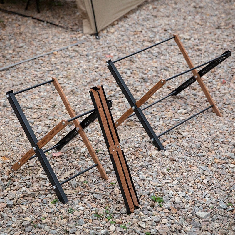 Camping Outdoor Cooking Table - Przenośne Składane Stoły Kempingowe Kosz Wielowarstwowy