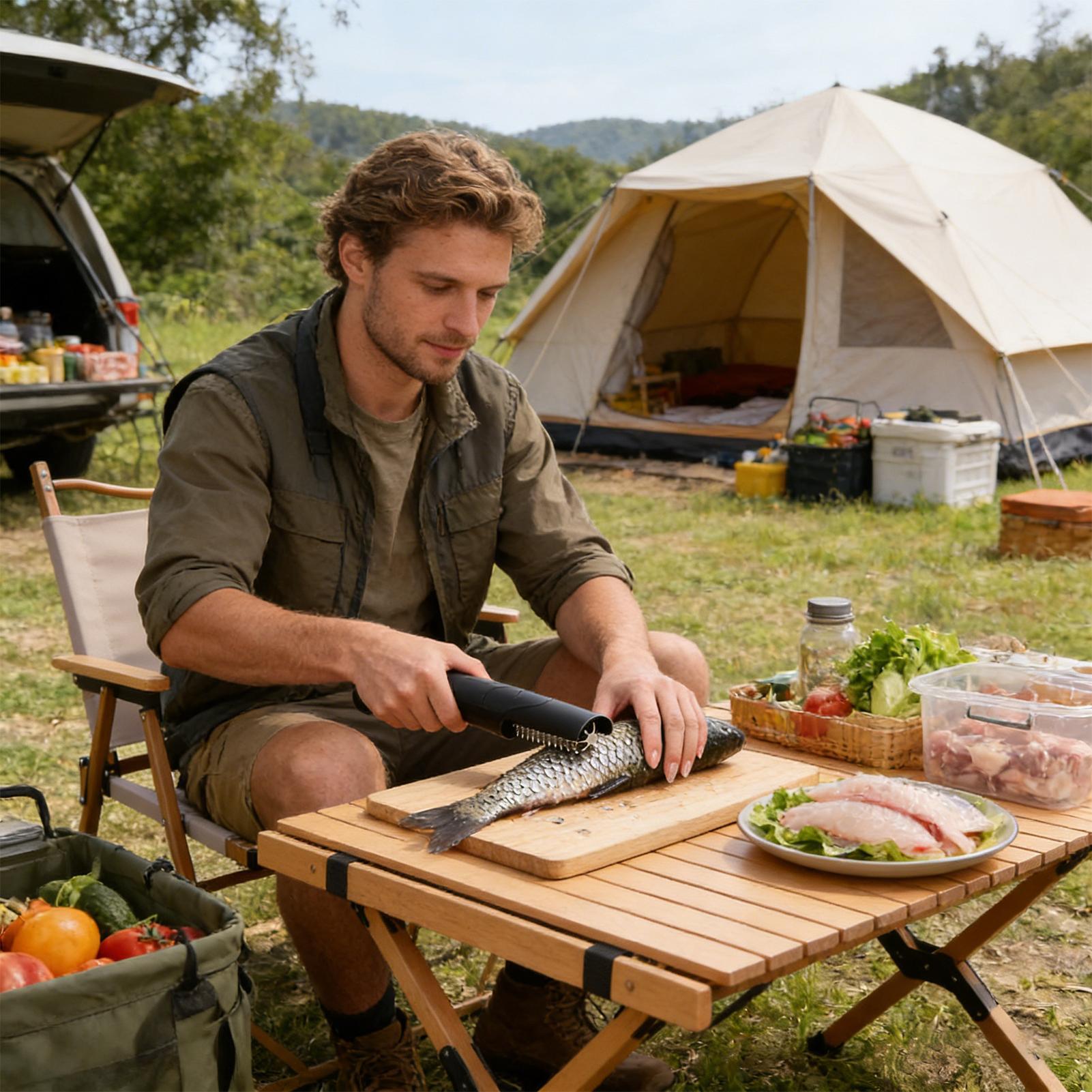Camping Cooking Meals - Bezprzewodowy, ręczny zmiękczacz do ryb, przenośny