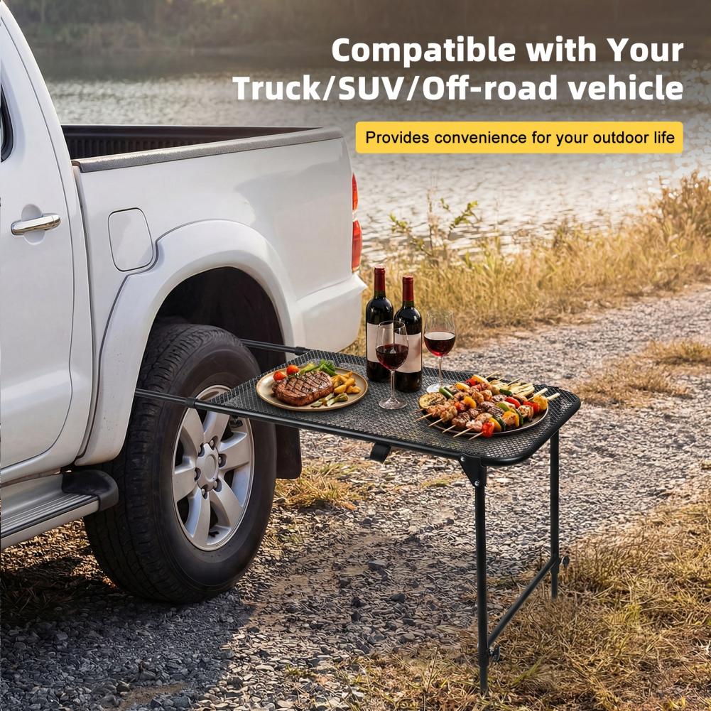 Camping Outdoor Cooking Table - Stolik kempingowy montowany na oponie, stalowy