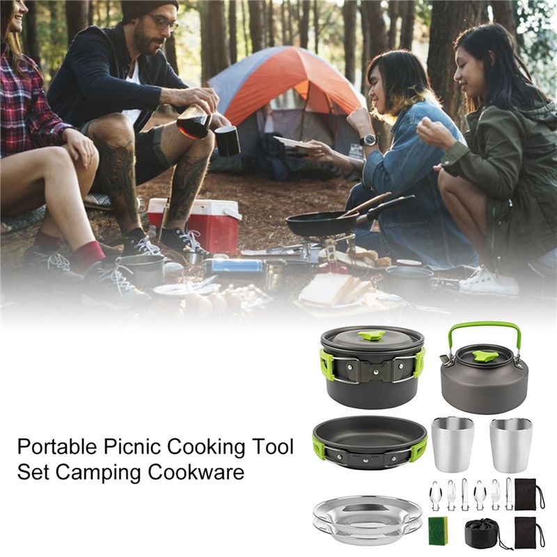 【KUPCY】 Zestaw naczyń kempingo – Camping Cooking Accessories Set recenzja i cena