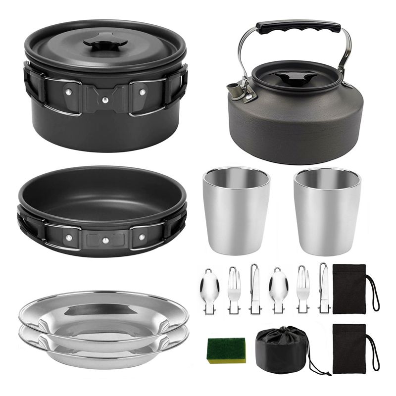 【KUPCY】 Zestaw naczyń kempingo – Camping Cooking Accessories Set recenzja i cena