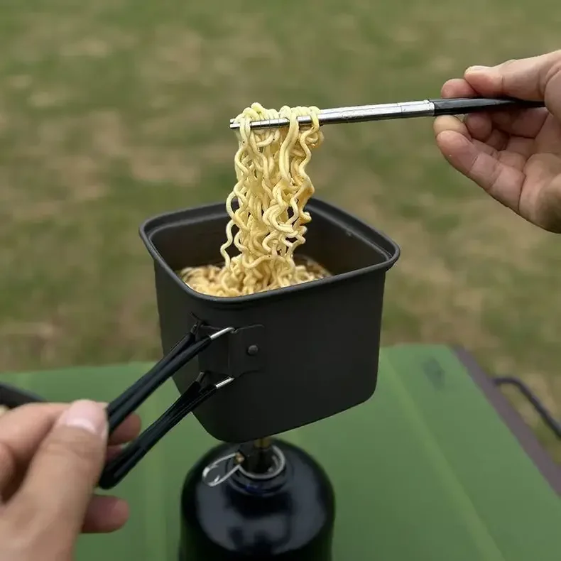 Zestaw naczyń turystycznych: s – Camping Cooking Pots And Pans Set recenzja i cena