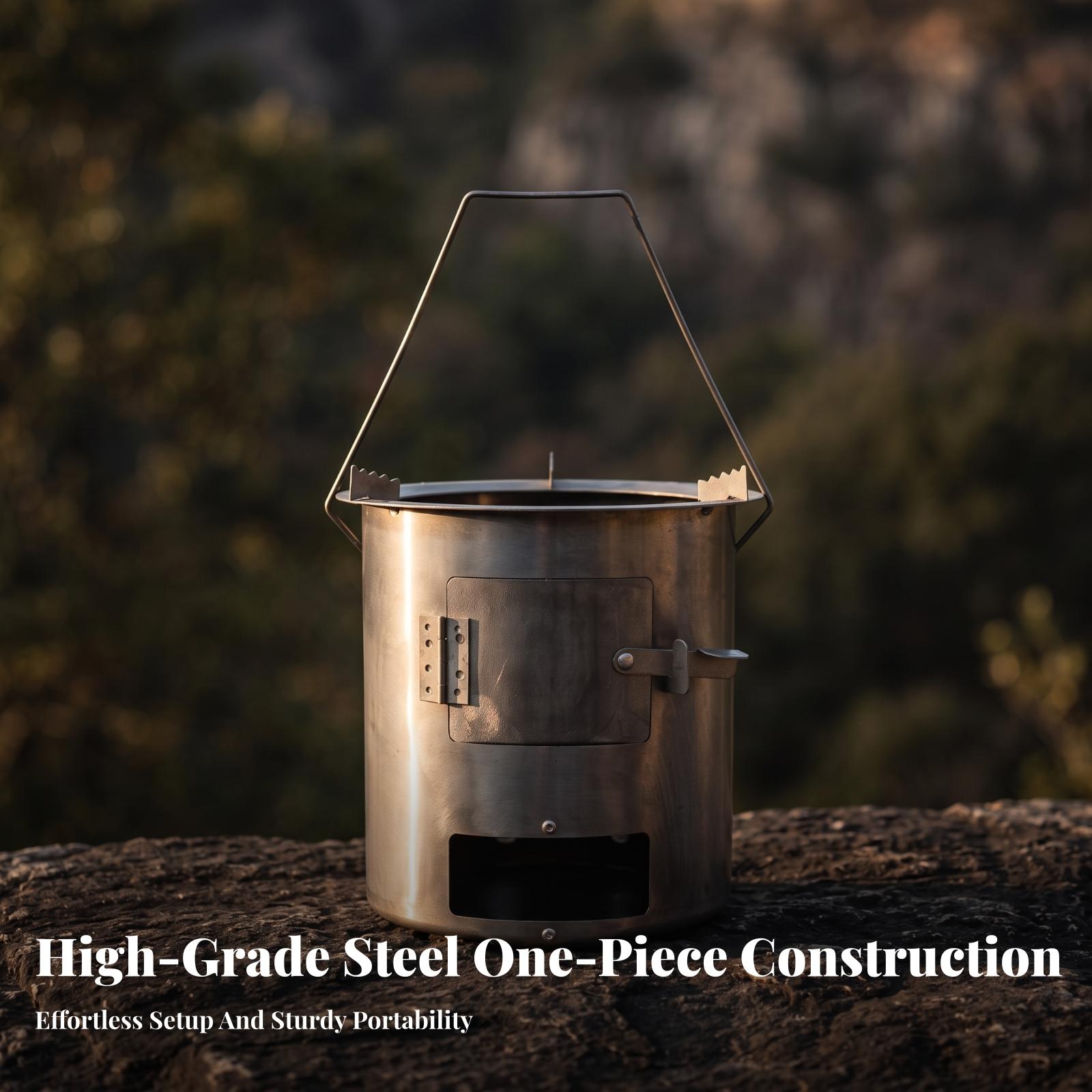 Ekonomiczny piec na drewno do  – Camping Cooking Meals recenzja i cena