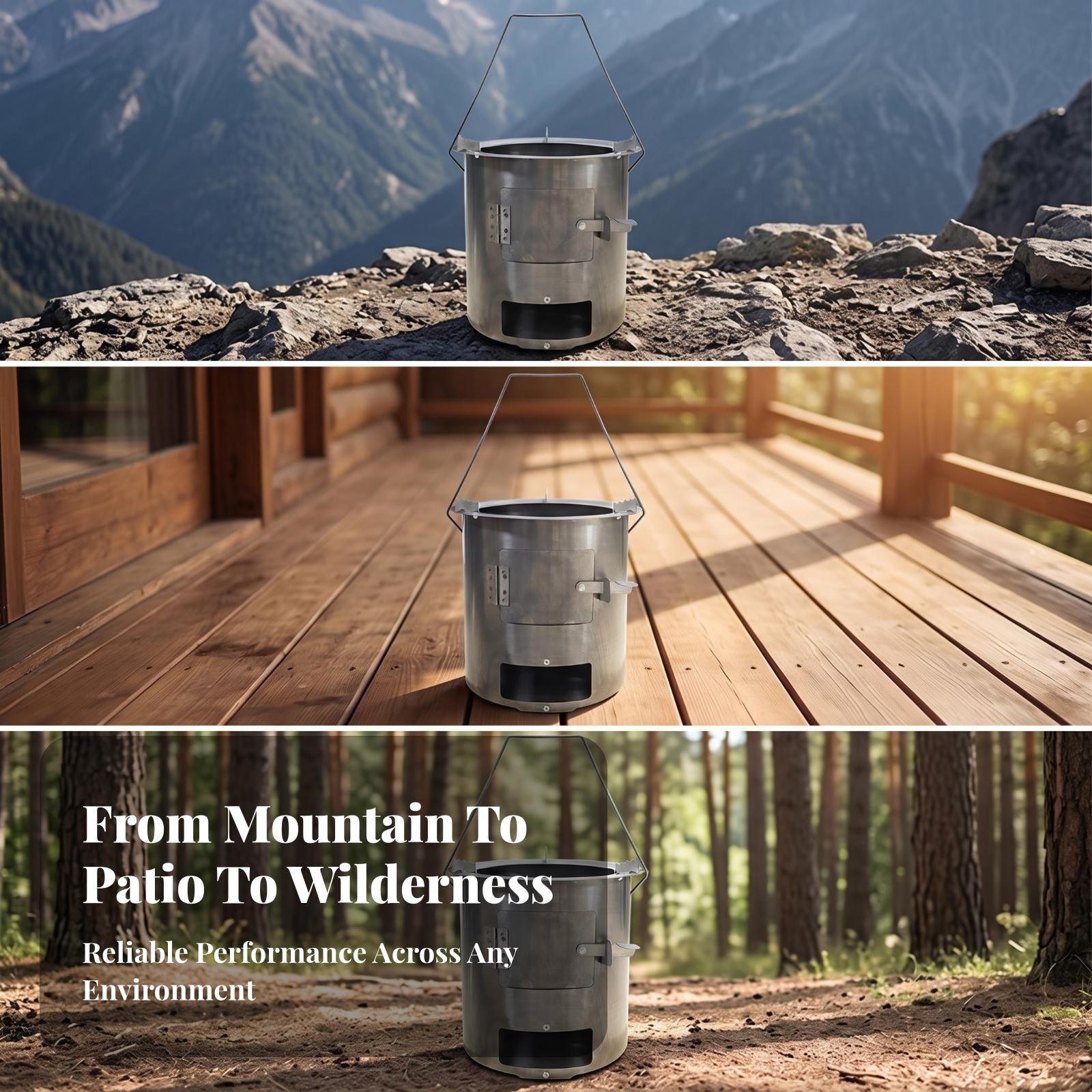 Ekonomiczny piec na drewno do  – Camping Cooking Meals recenzja i cena