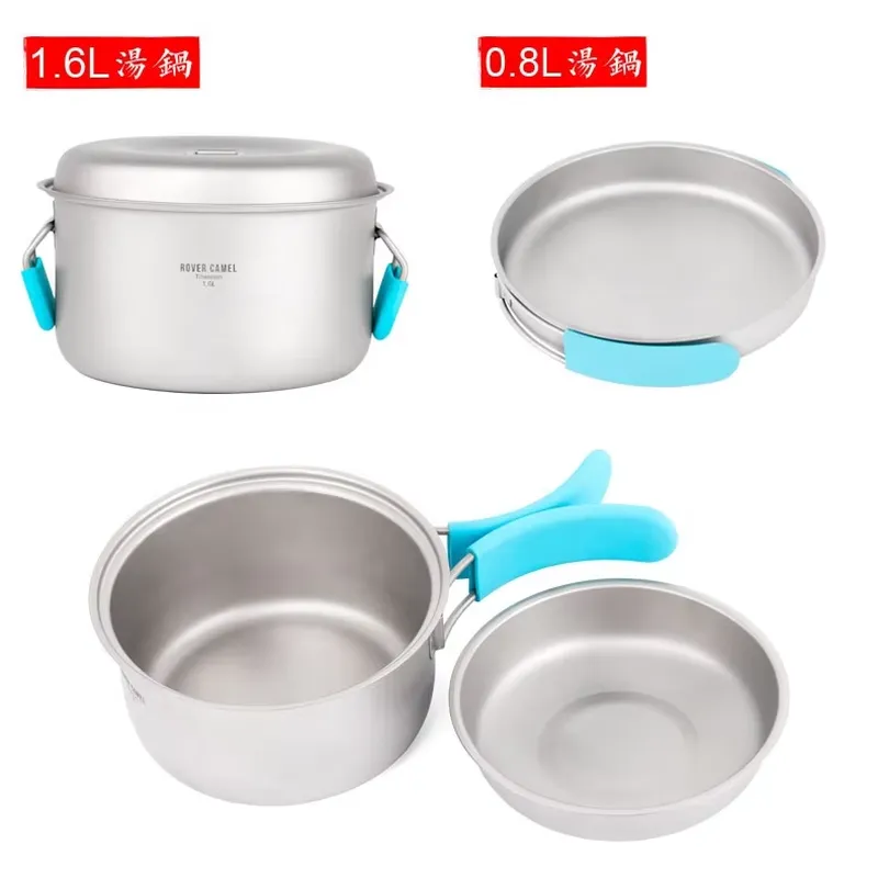 Zestaw garnków z czystego tyta – Camping Cooking Accessories Set recenzja i cena