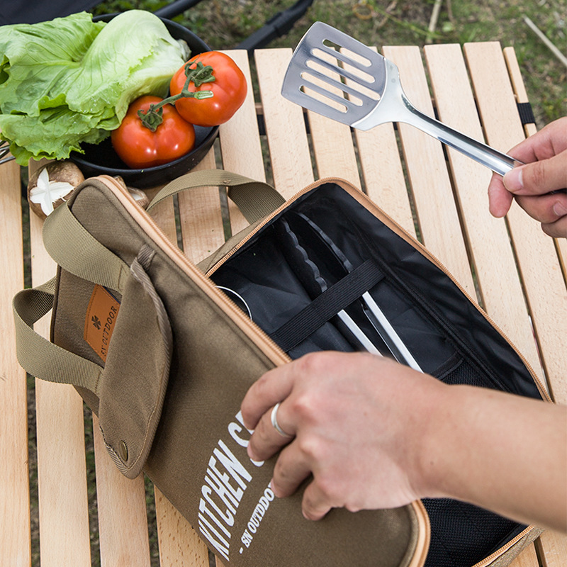 8-częściowy zestaw naczyń kuch – Camping Cooking Accessories Set recenzja i cena