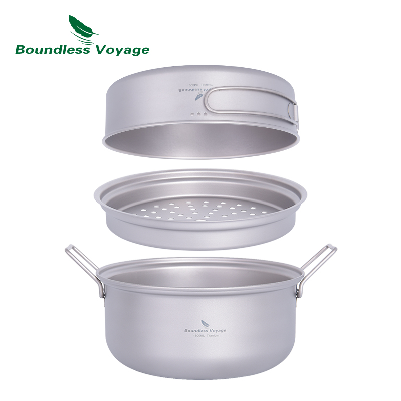 Zestaw Tytanowy Garnek Parowy  – Camping Cooking Pots And Pans Set recenzja i cena