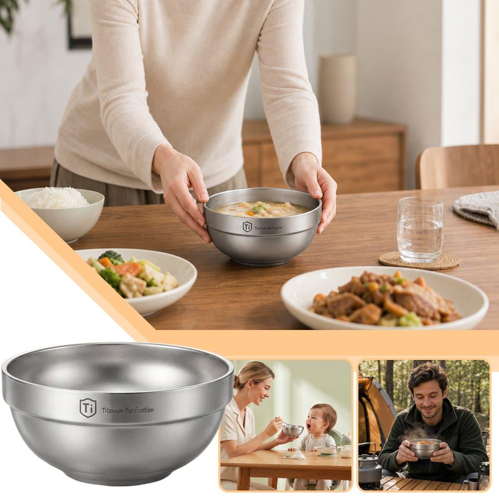 Tytanowa, dwuwarstwowa miska d – Camping Cooking Meals recenzja i cena