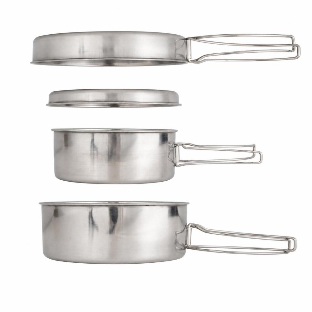 4-częściowy przenośny zestaw n – Camping Cooking Pots And Pans Set recenzja i cena