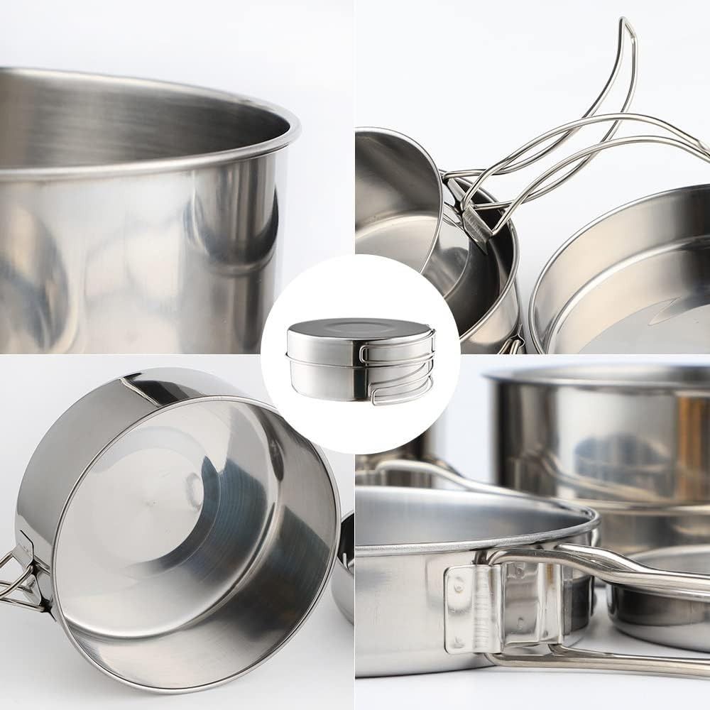 4-częściowy przenośny zestaw n – Camping Cooking Pots And Pans Set recenzja i cena