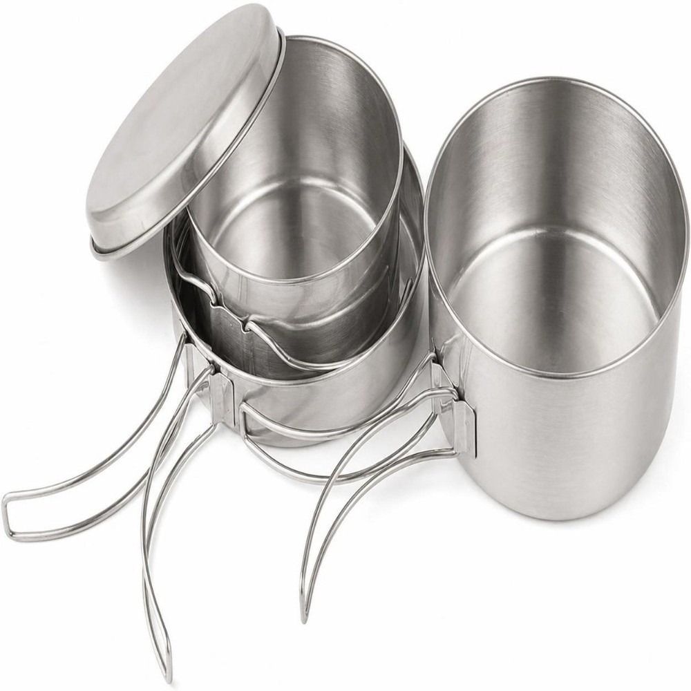 4-częściowy przenośny zestaw n – Camping Cooking Pots And Pans Set recenzja i cena