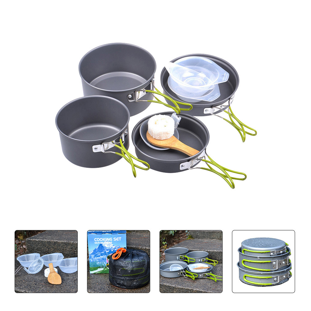 1 zestaw naczyń kuchennych do  – Camping Cooking Pots And Pans Set recenzja i cena