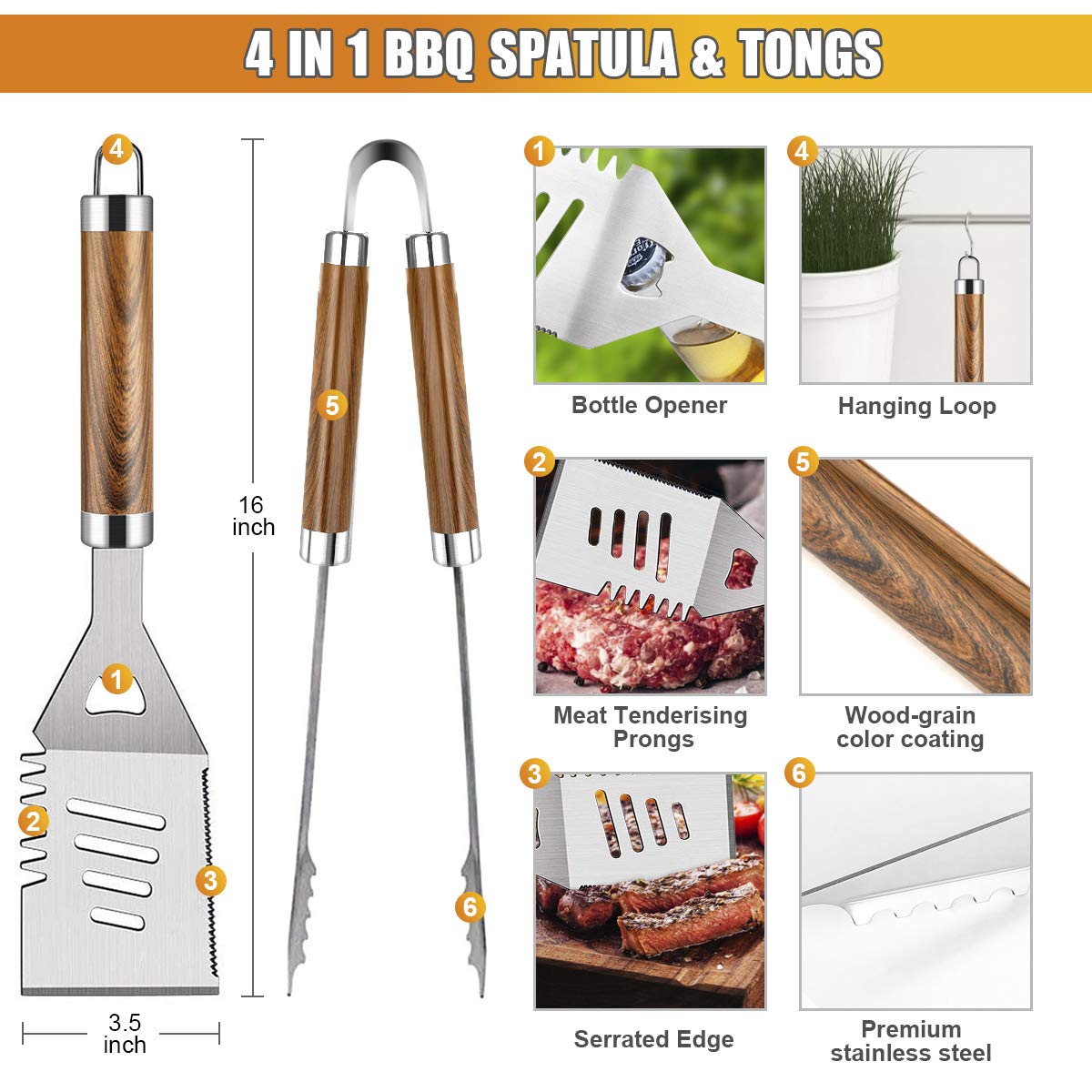 38 szt. Zestaw akcesoriów do g – Camping Cooking Accessories Set recenzja i cena