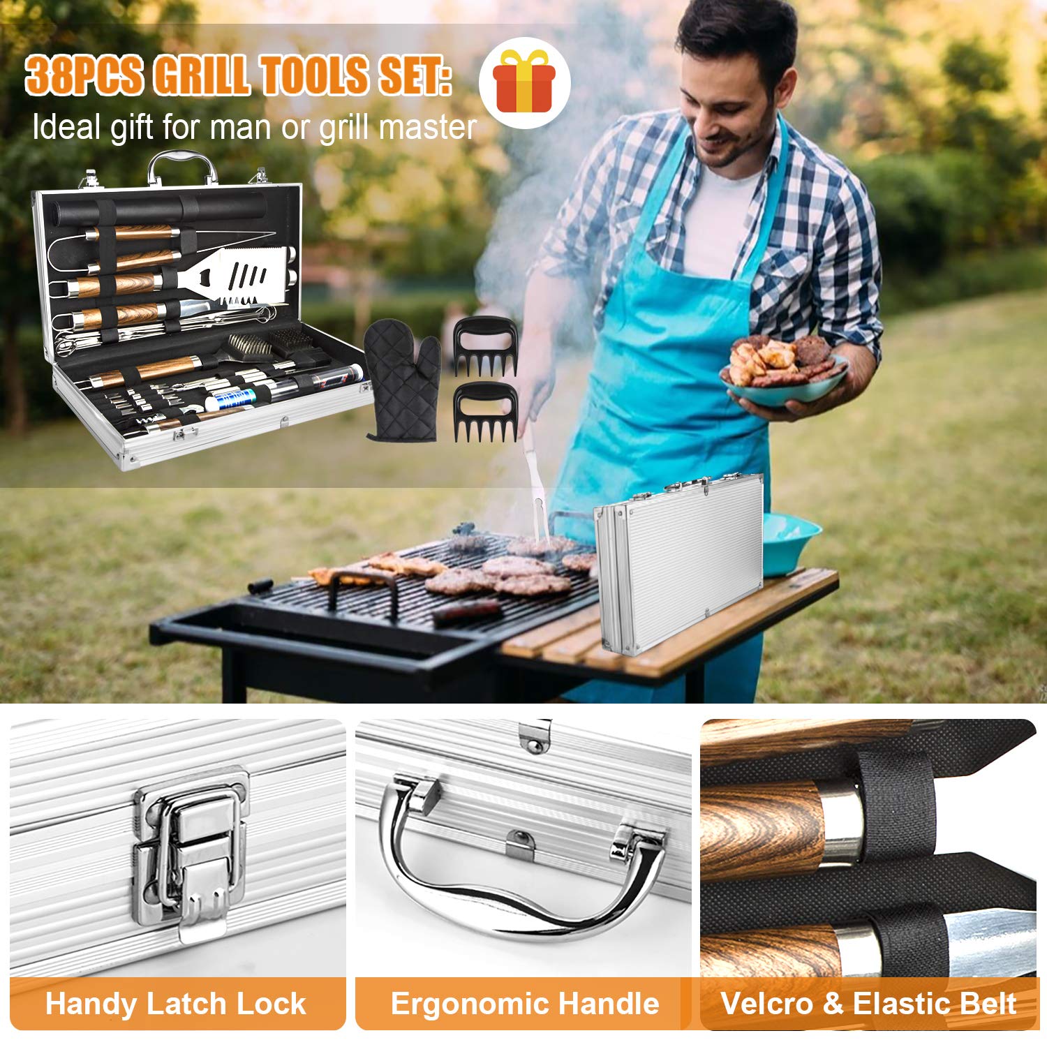 38 szt. Zestaw akcesoriów do g – Camping Cooking Accessories Set recenzja i cena