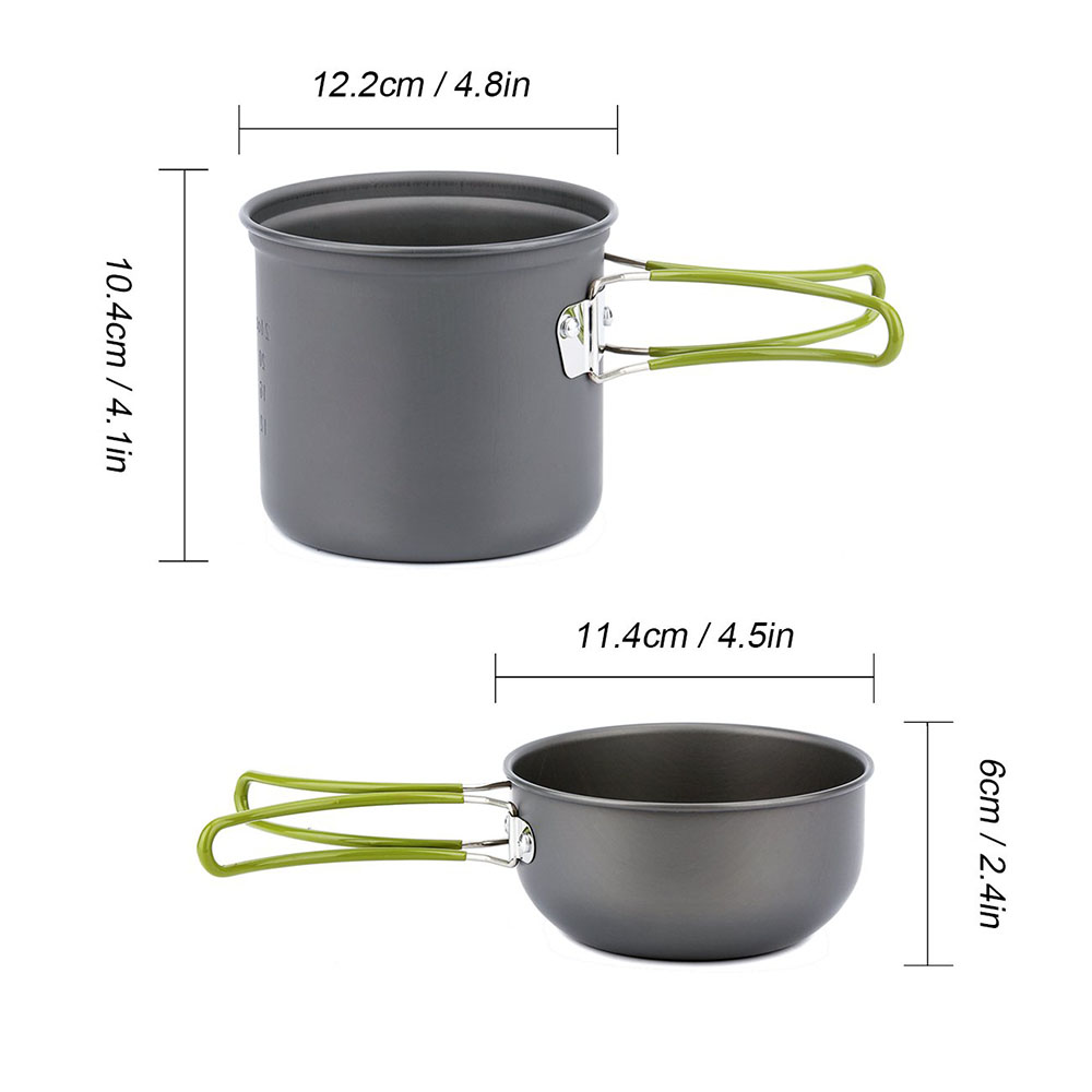 Ultralekkie garnki kempingowe  – Camping Cooking Accessories Set recenzja i cena