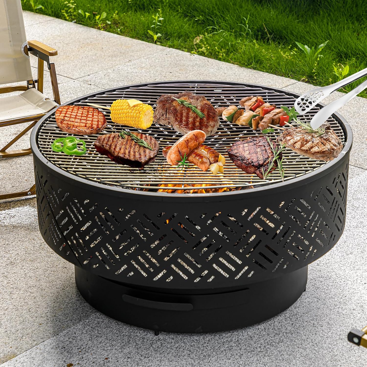 Okrągły metalowy stół do palen – Camping Cooking Cover recenzja i cena