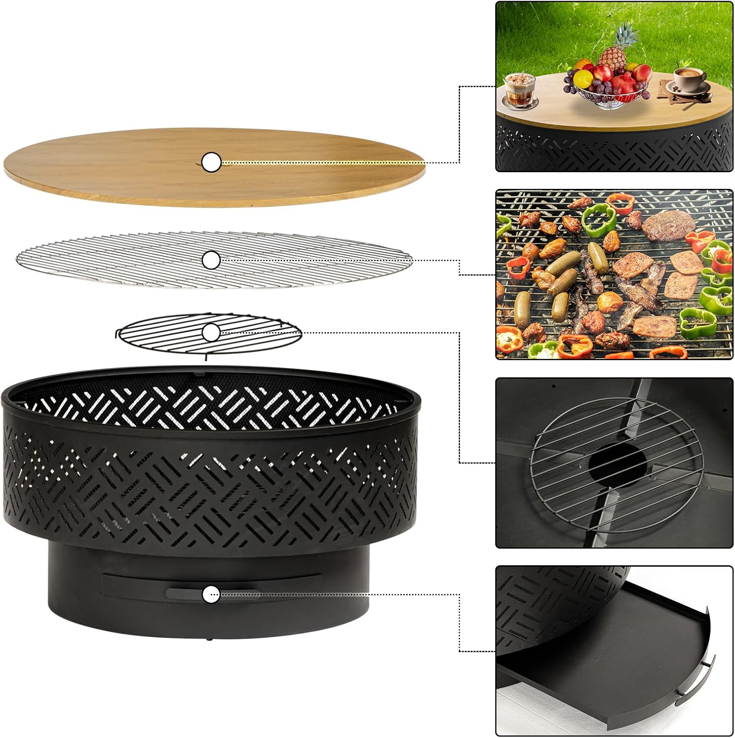 Okrągły metalowy stół do palen – Camping Cooking Cover recenzja i cena