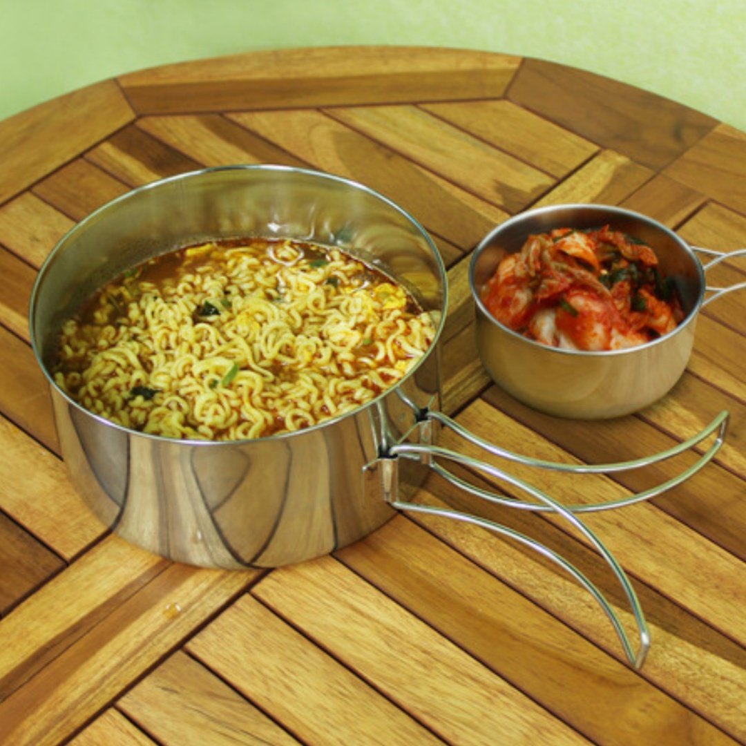 8-częściowy zestaw naczyń kuch – Camping Cooking Pots And Pans Set recenzja i cena