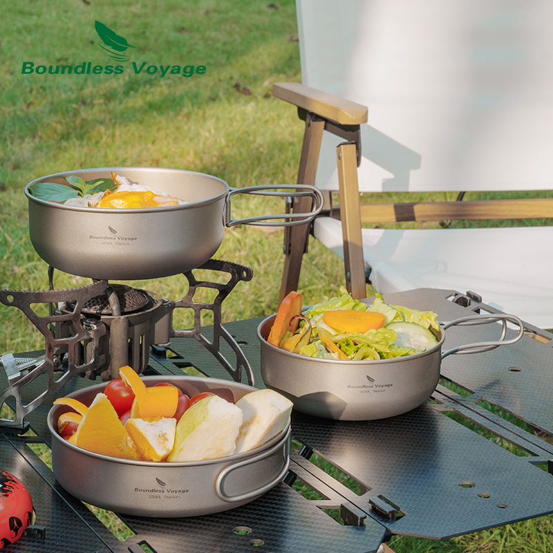 Boundless Voyage Tytanowy Zest – Camping Cooking Pots And Pans Set recenzja i cena
