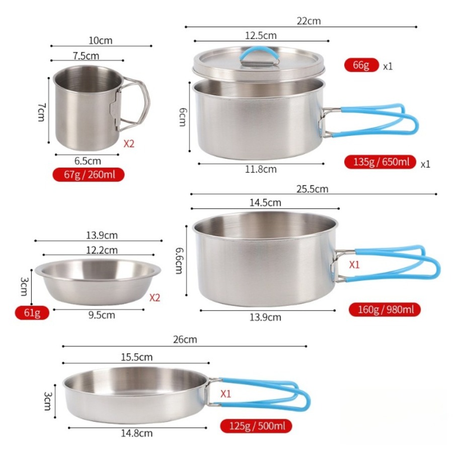 8-częściowy zestaw przenośnej  – Camping Cooking Accessories Set recenzja i cena